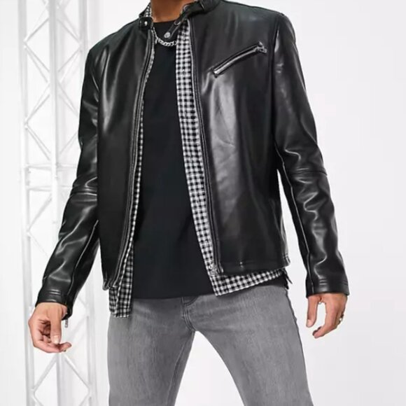 NWT Faux Leather Jacket - Picture 1 of 6